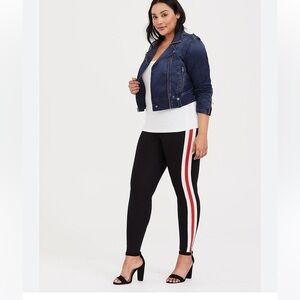 Torrid side stripe classic cotton leggings